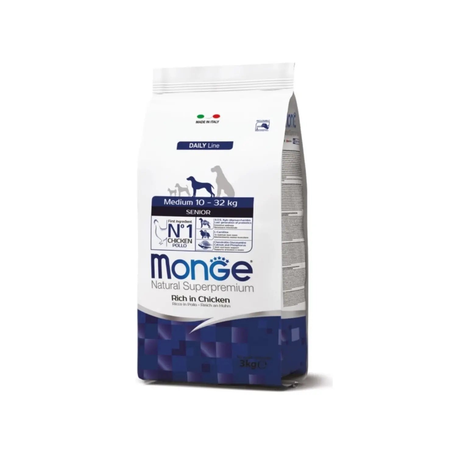 Monge Cão Daily Line Medium - Senior 3 Kg