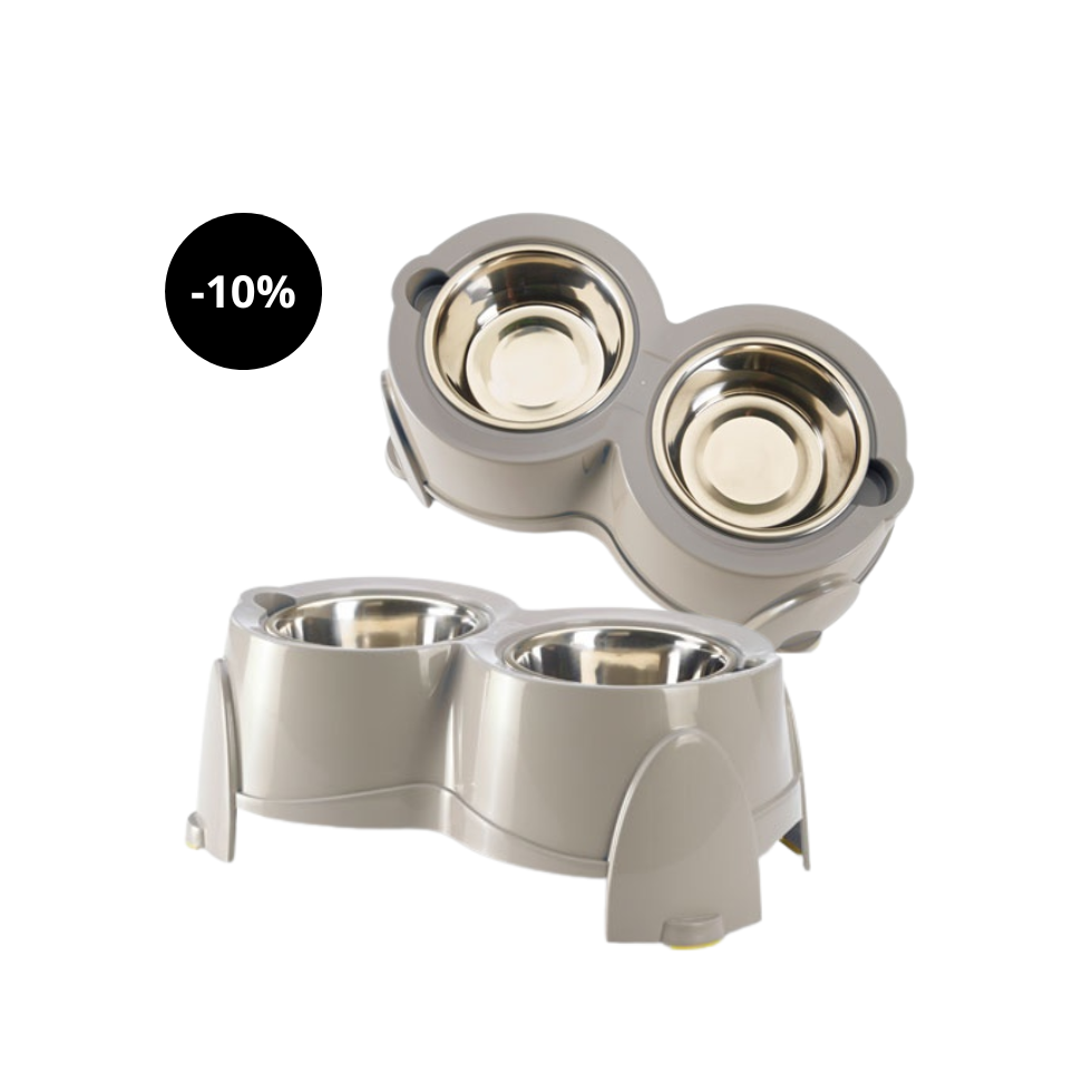 Comedouro Plastico Inox Ergo Feeder 18cm