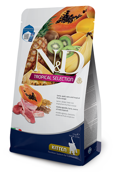 Farmina N&D Tropical Selection Lamb, spelt, oats and tropical fruits feline Kitten 1.5 Kg