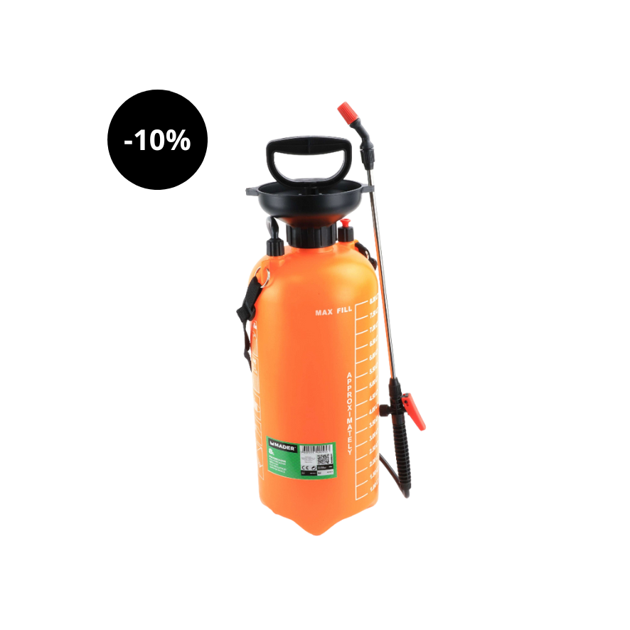 Pulverizador de lanza de acero inoxidable de 8 litros Mader