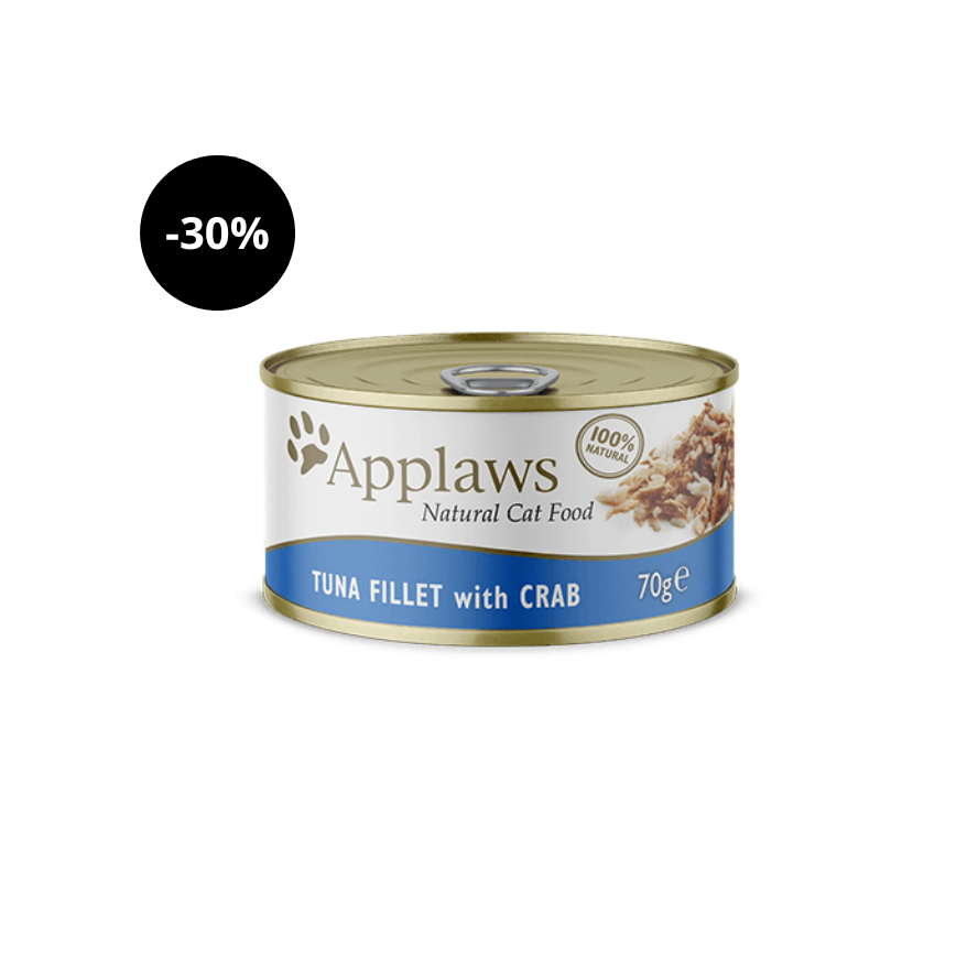 Alimento Húmido Applaws Filete Atum e Caranguejo 70g
