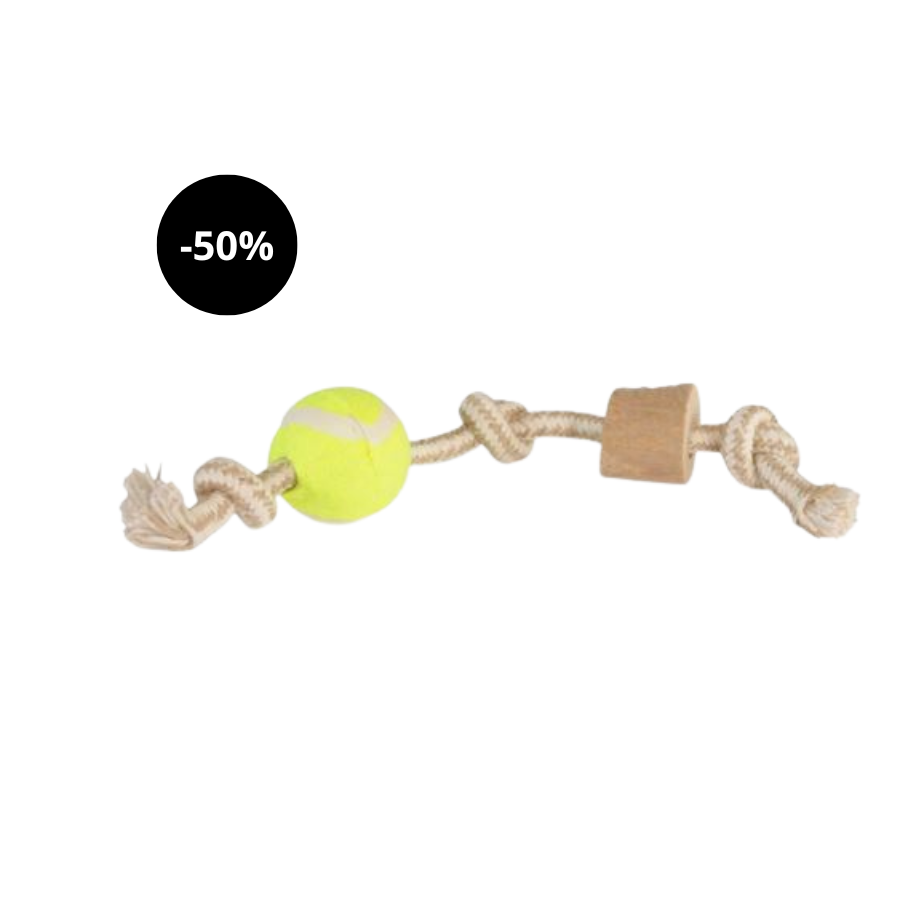 Brinquedo Madeira Café e Bola Tenis Camon