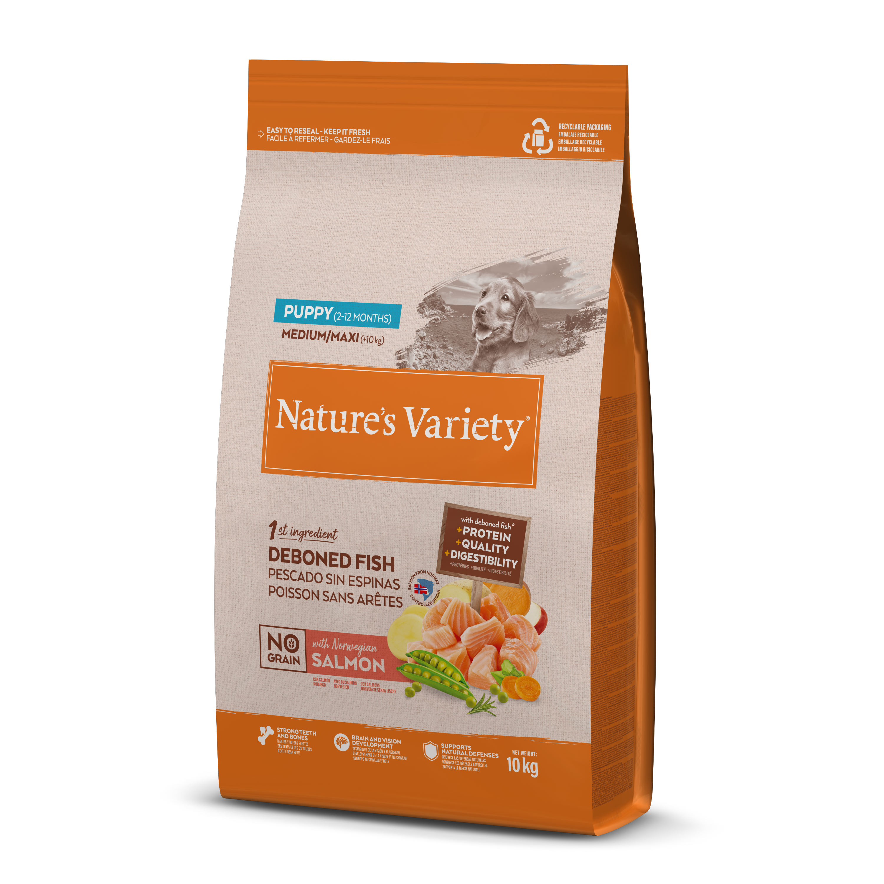 Nature's Variety Sin Granos Cachorro Mediano/Maxi con Salmón Noruego