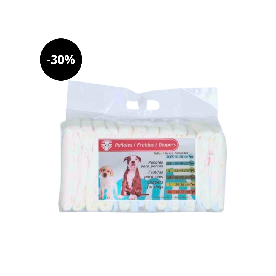 Pañal superabsorbente Sanhuk para perros