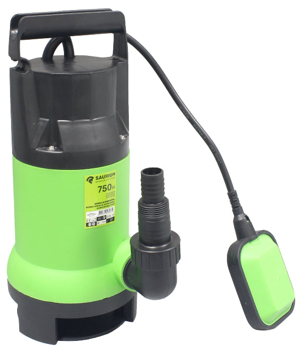 Bomba sumergible para aguas sucias, 750 W, 14 000 l/h Saurium