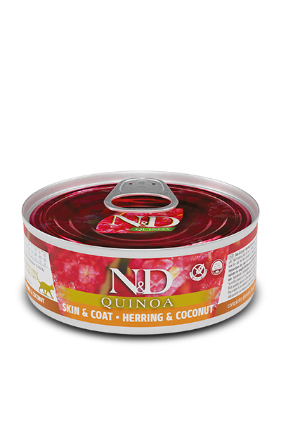Farmina N&D Cat Skin & Coat - Herring & Coconut wet food 80g