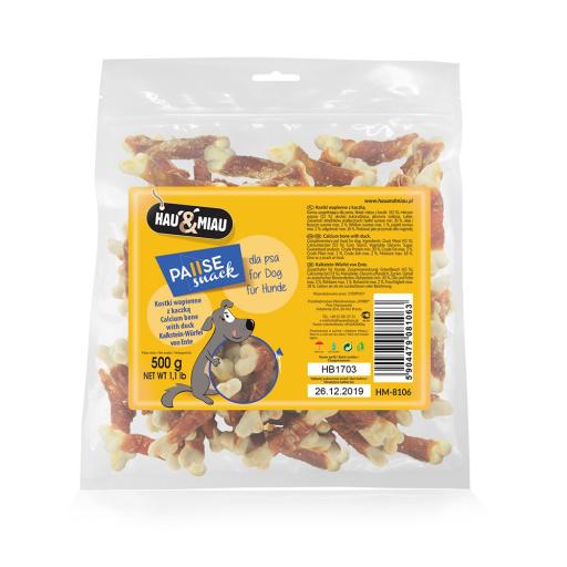 Snack Natural Ossos de Calcio com Pato Haumiau 500g