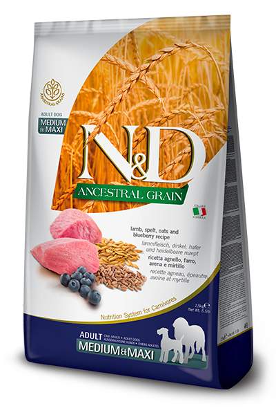 Farmina N&D Ancestral Lamb & Blueberry Adult Medium & Maxi 12 Kg