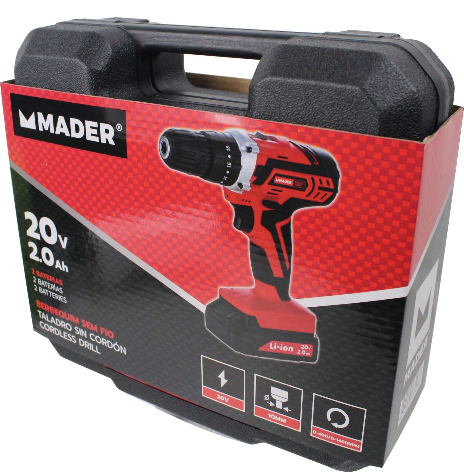 Berbequim a Bateria Mader 20V, 2AH, 10mm