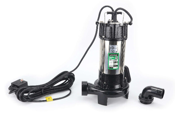 Bomba sumergible para aguas sucias, 1300 W, con molinillo Mader