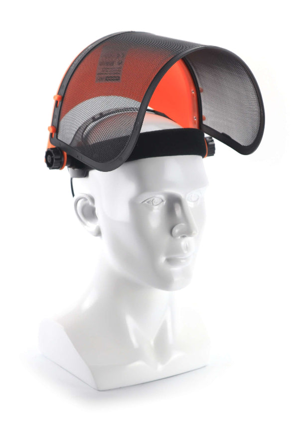 Visera protectora metálica naranja Mader