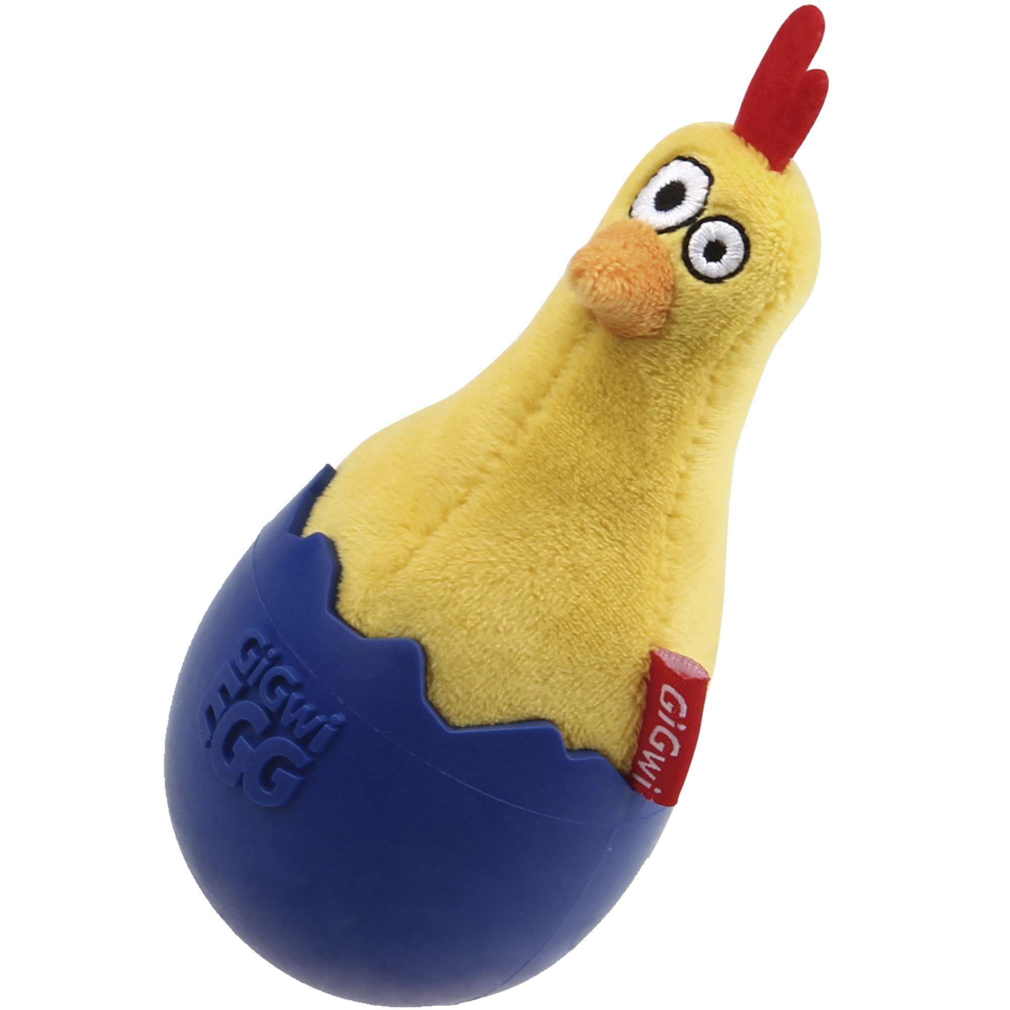 Brinquedo galo oscilante EGG – GiGwi TPR extra resistente 14 x 7cm