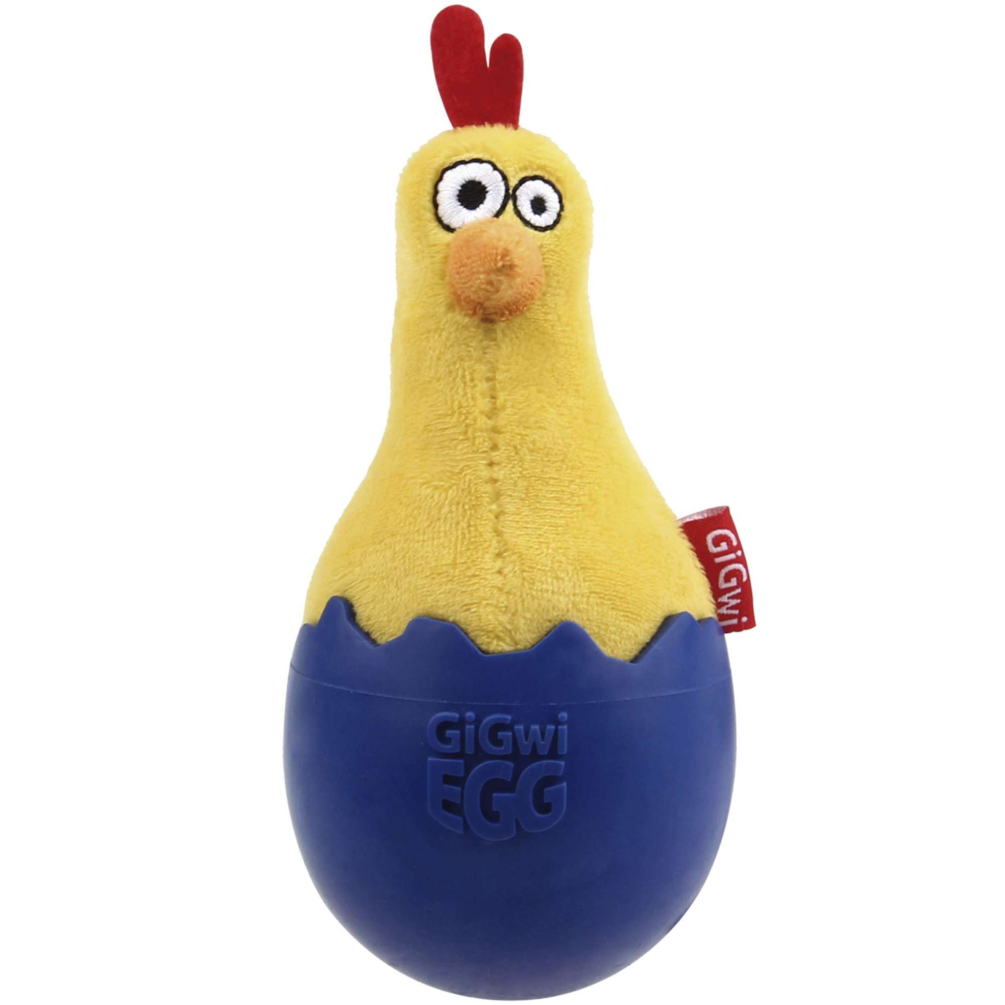 Brinquedo galo oscilante EGG – GiGwi TPR extra resistente 14 x 7cm