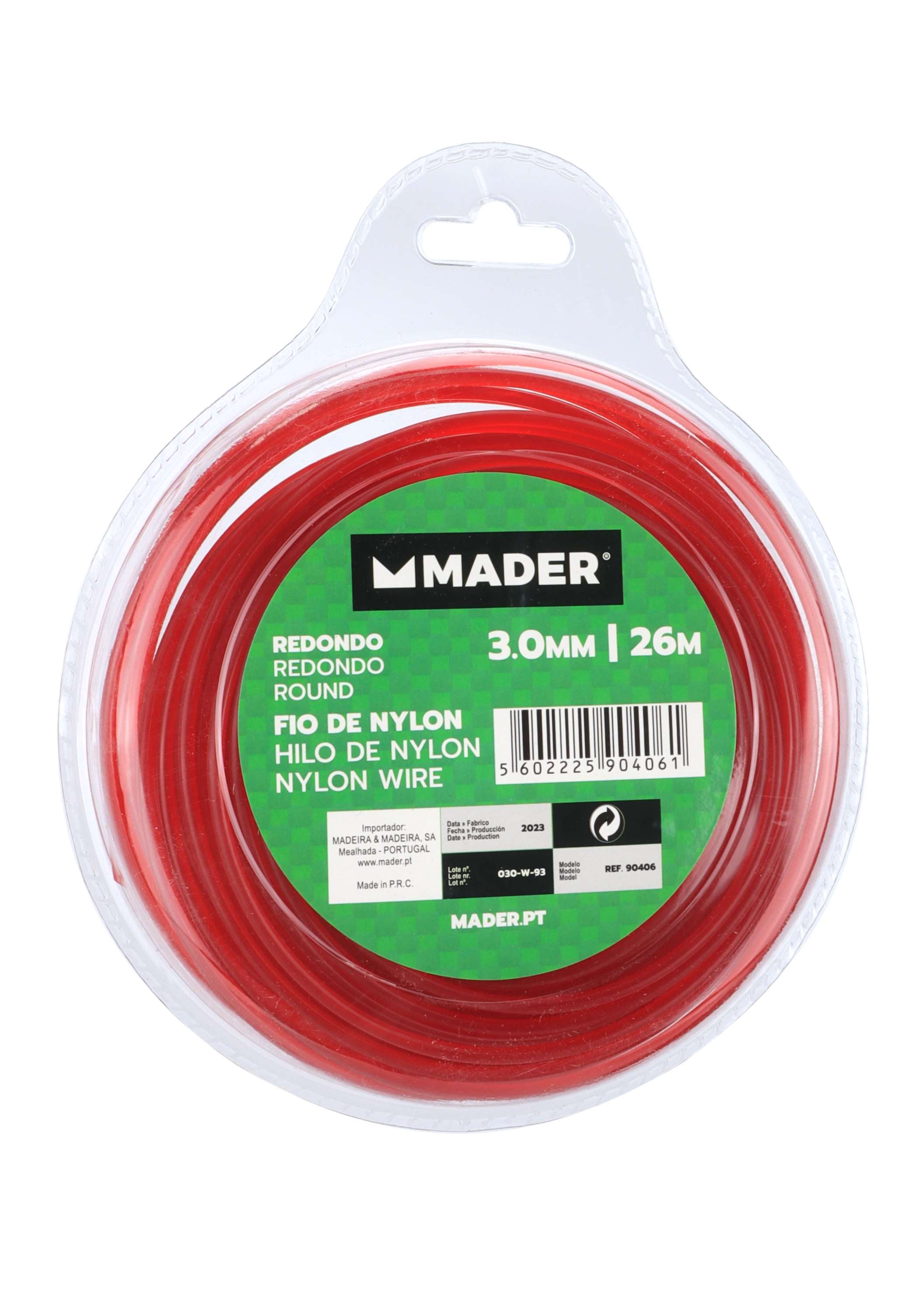 Fio de Nylon Redondo 3mm Mader