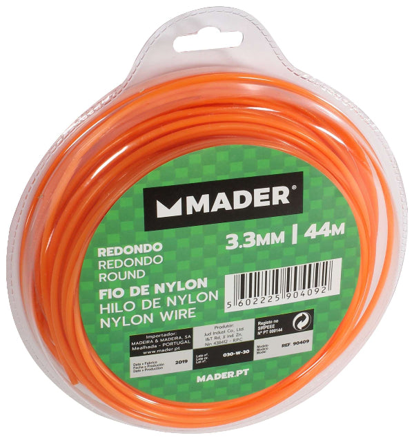 Hilo redondo de nailon de 3,3 mm Mader