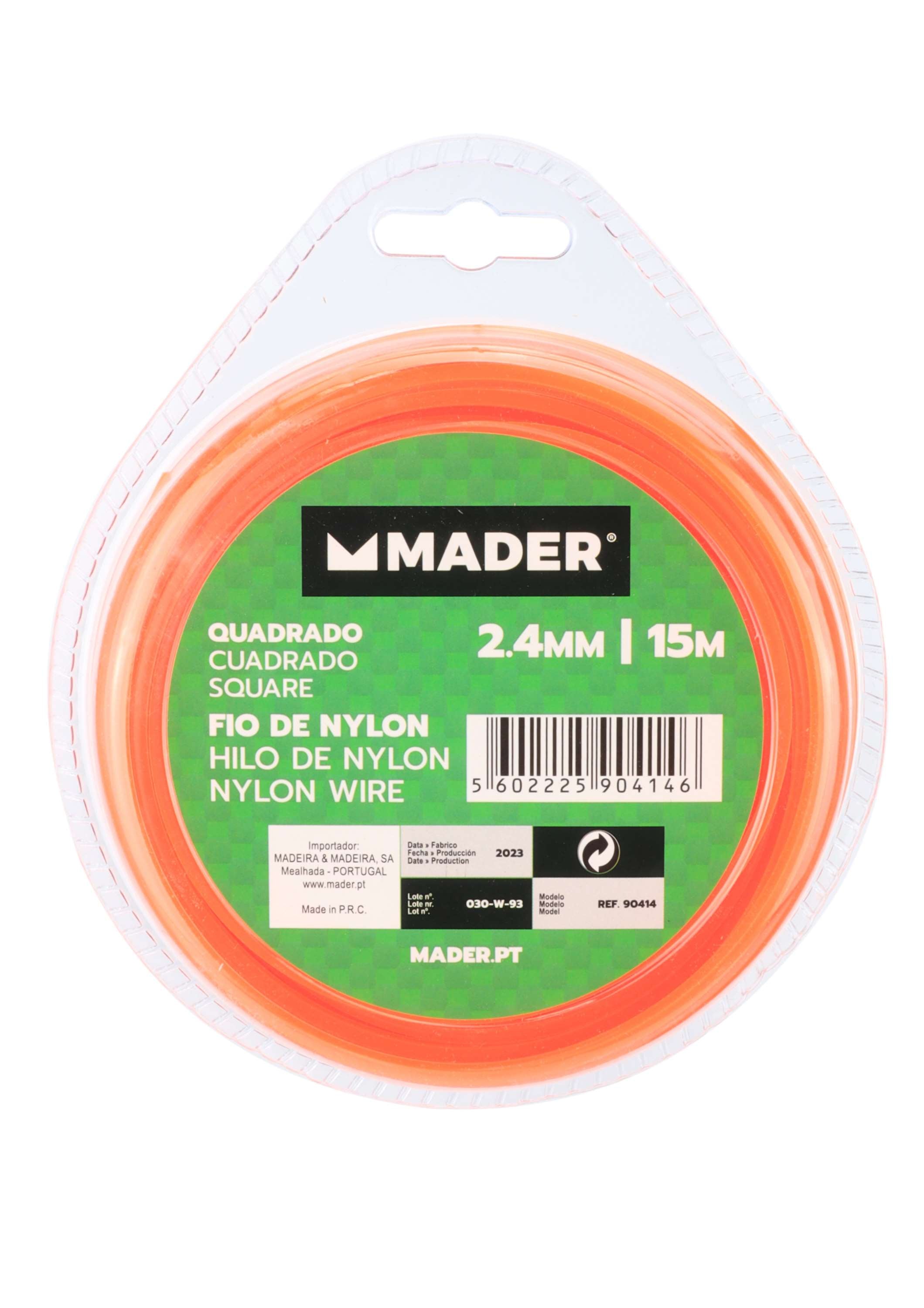 Hilo de nailon cuadrado de 2,4 mm