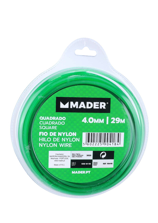 Fabricante de hilo de nailon cuadrado de 4 mm