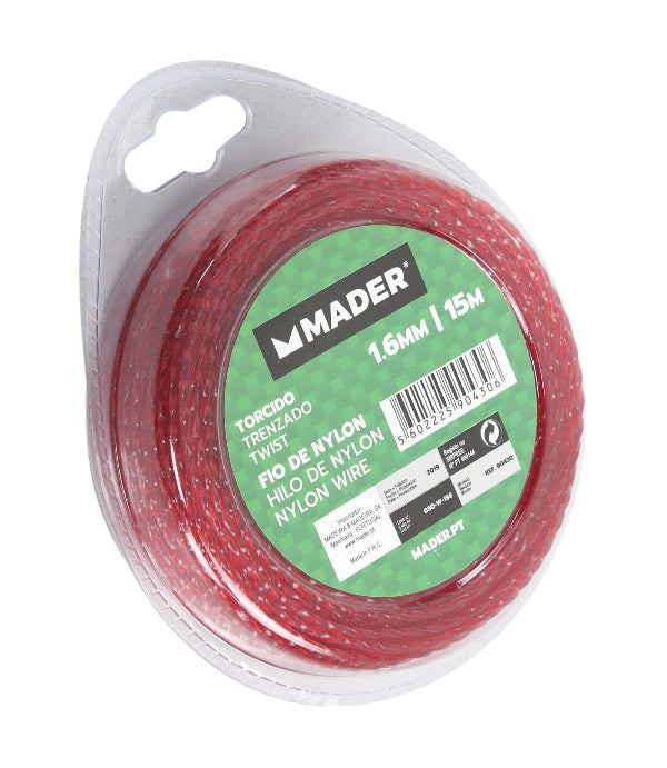 Hilo de nailon trenzado de 15 m