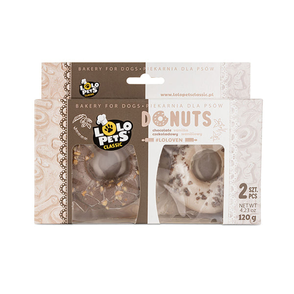 Donuts para perros de vainilla y mantequilla de cacahuete 2 x 120 g