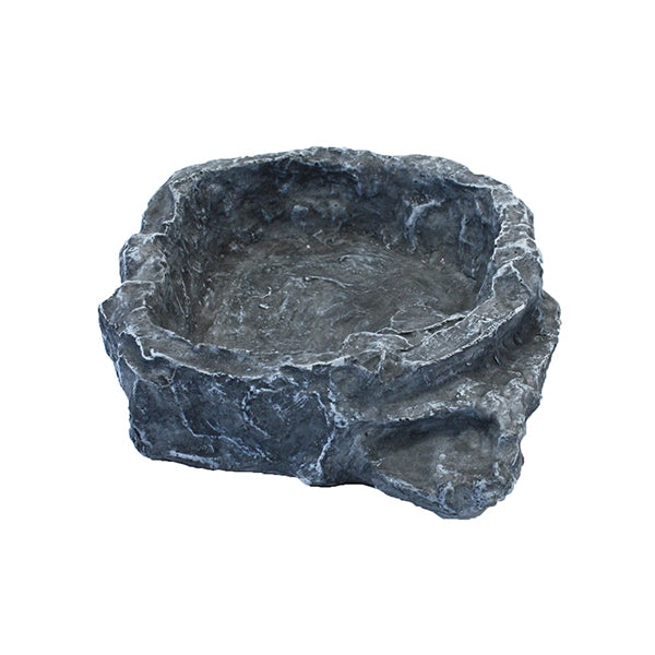 Alimentador gris de plato escalonado