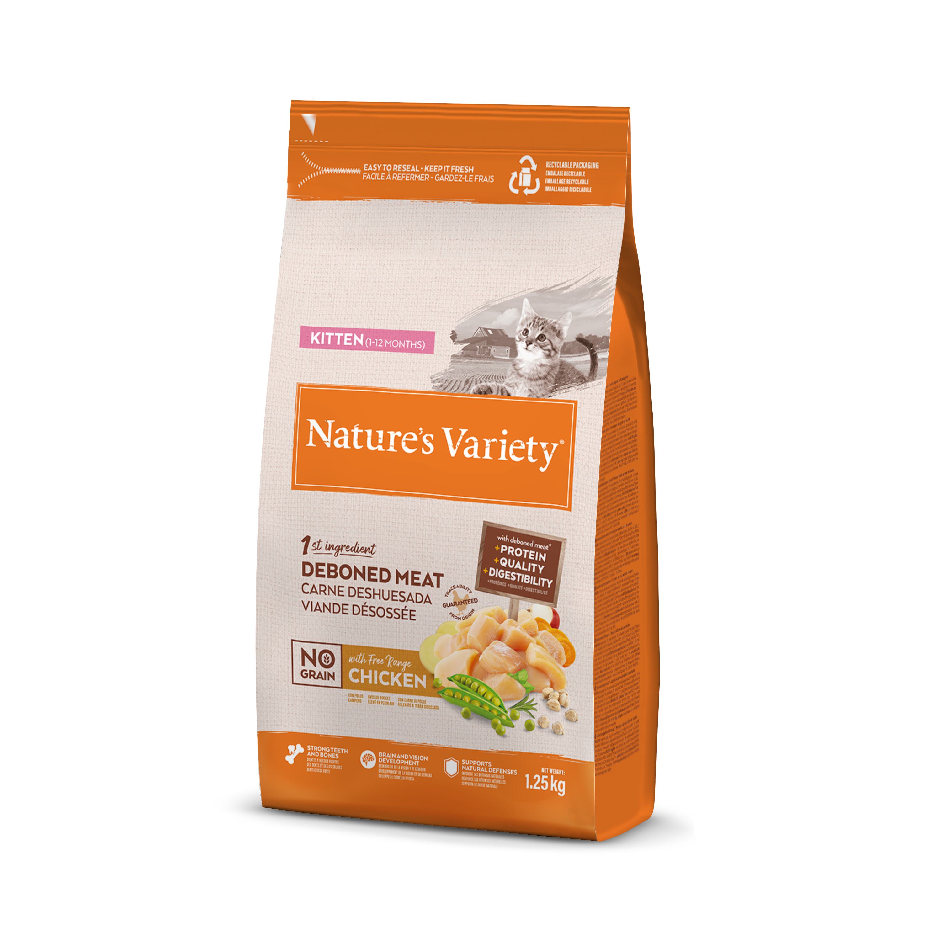 Gatito sin cereales Nature's Variety con pollo
