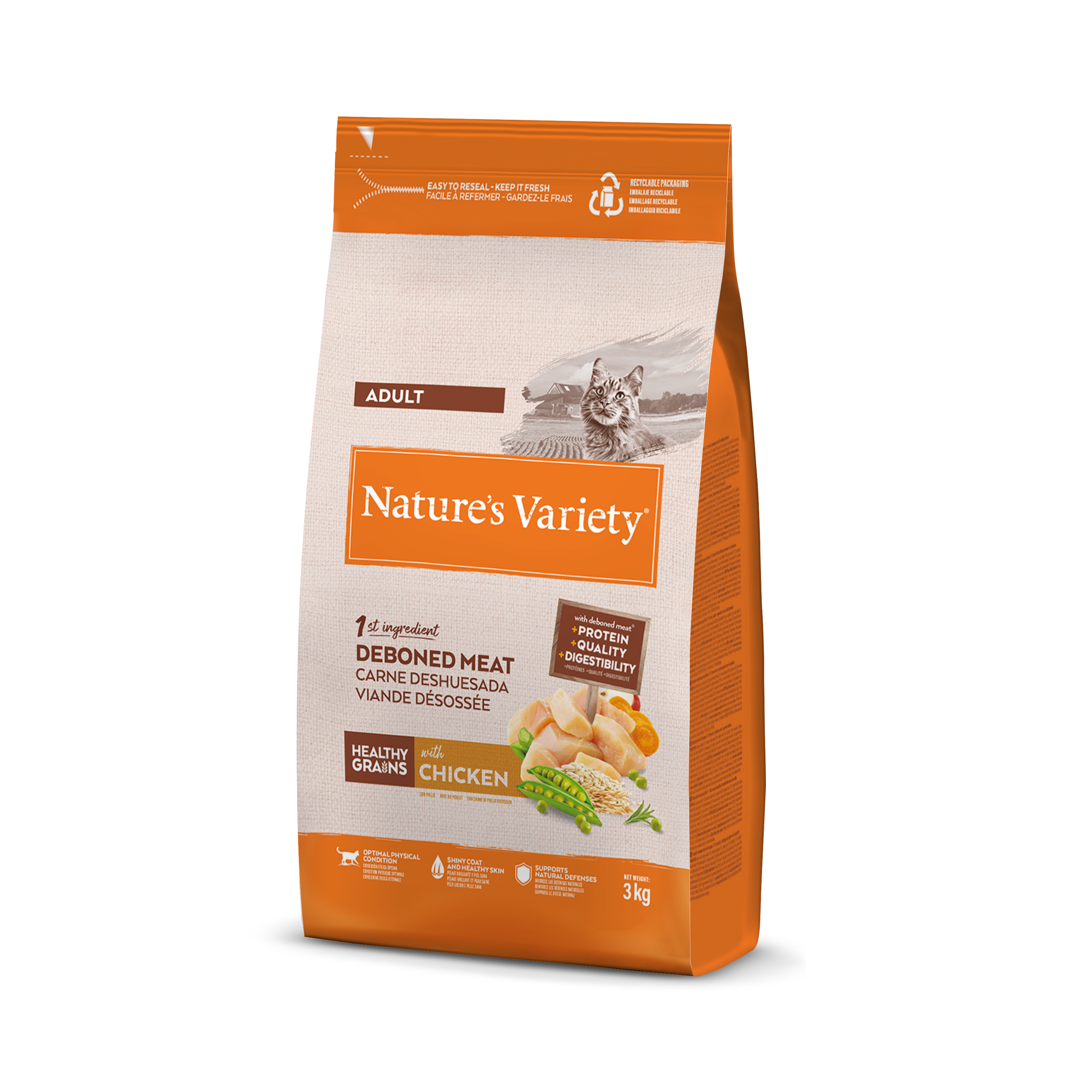 Nature's Variety Granos saludables para gatos adultos con pollo