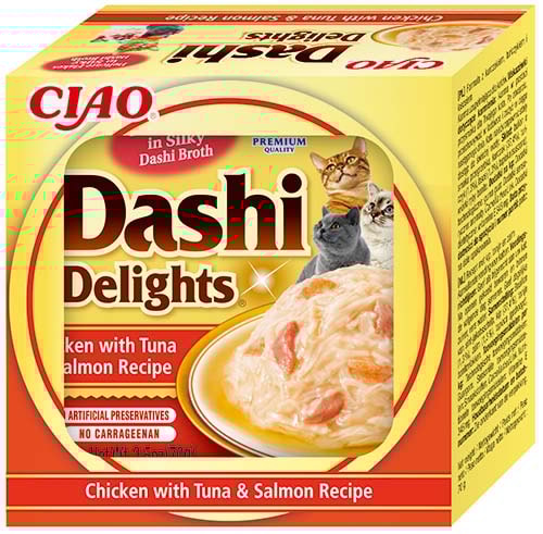 Cat Dashi Delights Receita de Frango com Atum e Salmão 70g