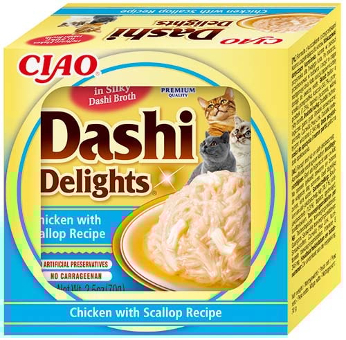 Cat Dashi Delights Receita de Frango com Vieira 70g