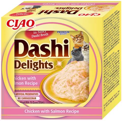 Cat Dashi Delights Receita de Frango com Salmão 70g