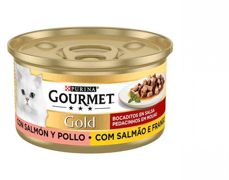 Bocados de salmón y pollo Gourmet Gold