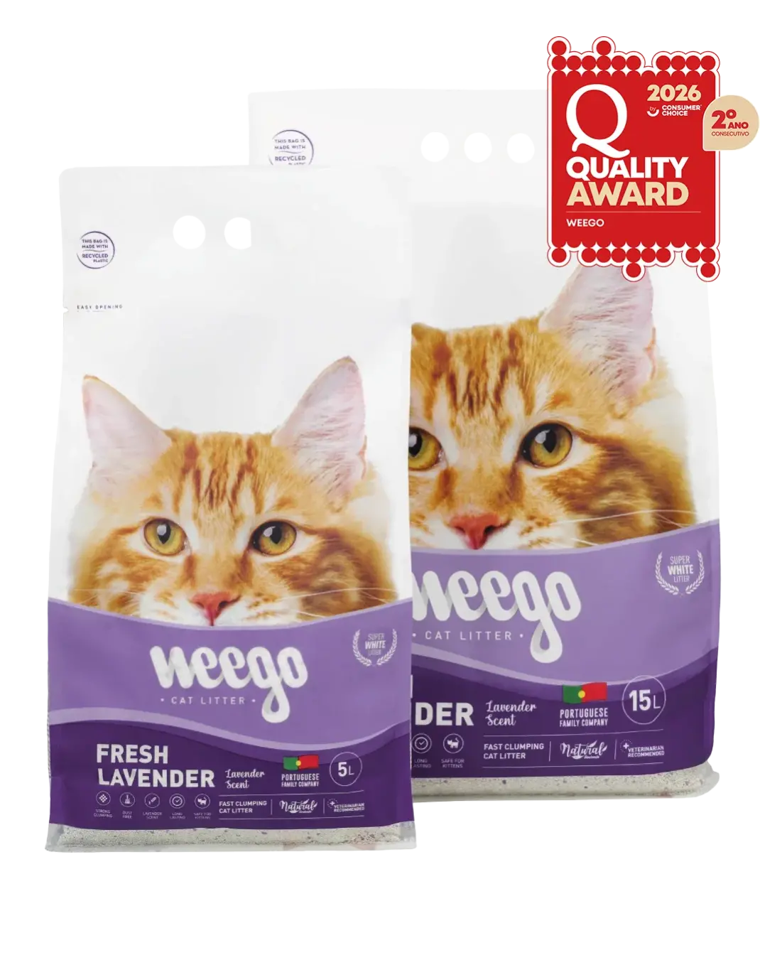 Weego Cat Litter Fresh Lavender 15L
