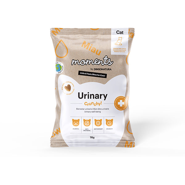 Momentos de snack urinario para gatos