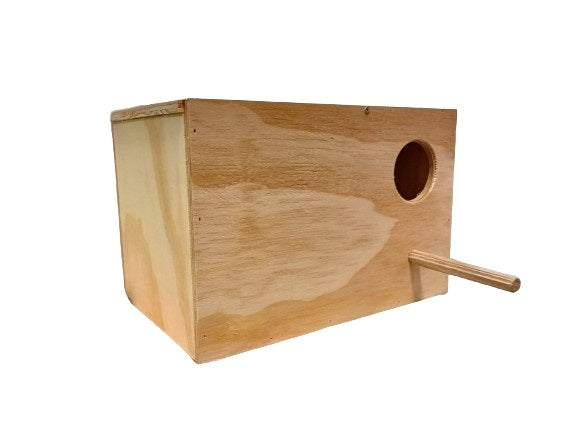 Nido horizontal para cacatúa ninfa