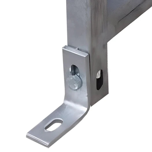 Soporte en forma de "L" para anclaje al suelo.