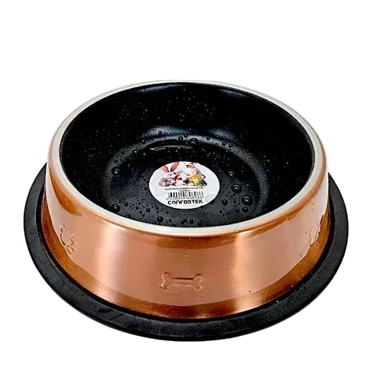 Taça em inox com interior em cobre