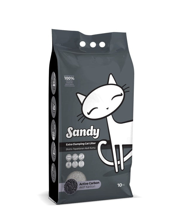 Areia Aglomerante Sandy Carvão Ativo 10 L