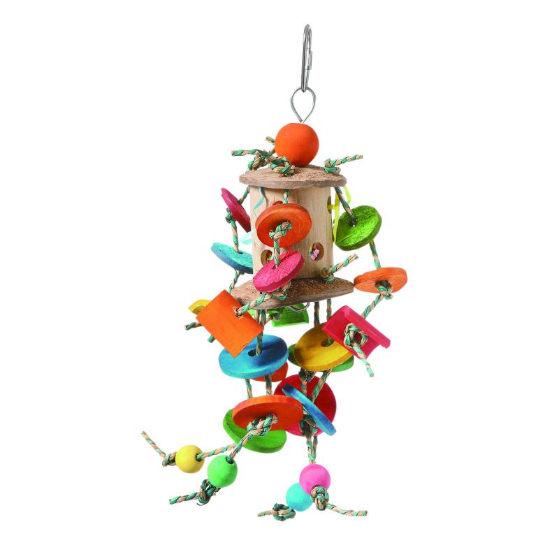 Brinquedo Pássaro de Coco Multicolor 24cm