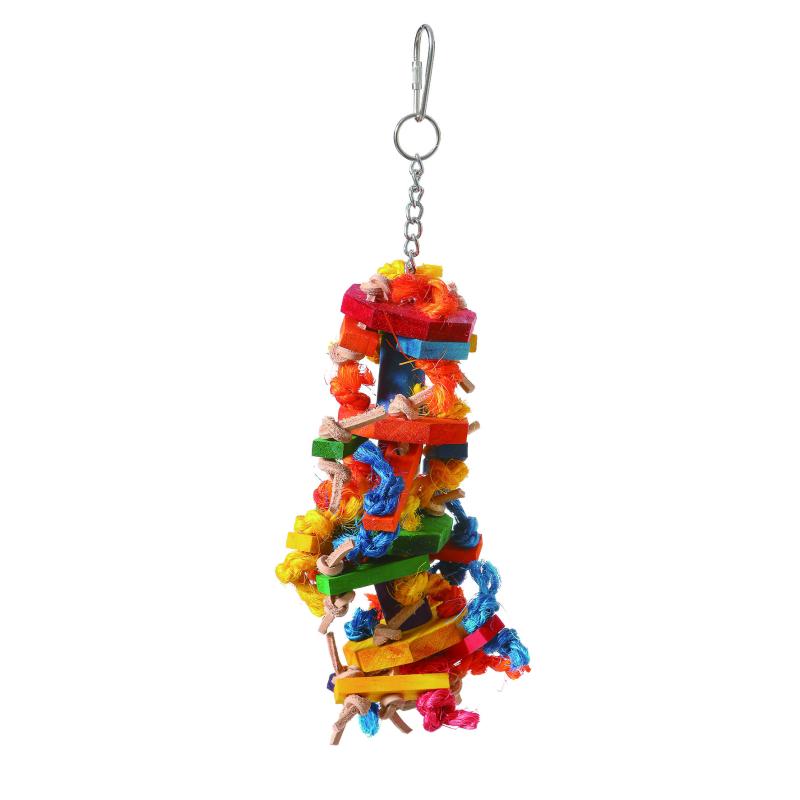 Brinquedo Pássaro de Madeira e Corda 26cm