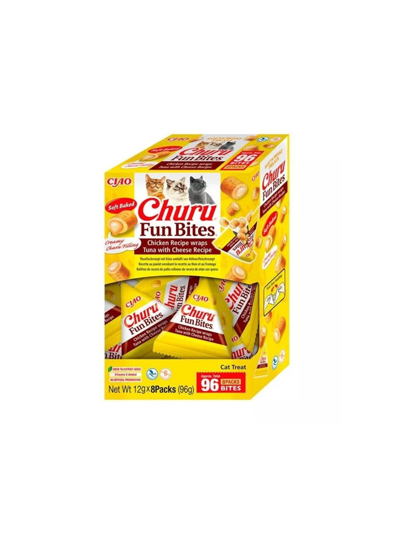 Churu Cat Fun Bites Frango + Atum e Queijo Caixa 96g