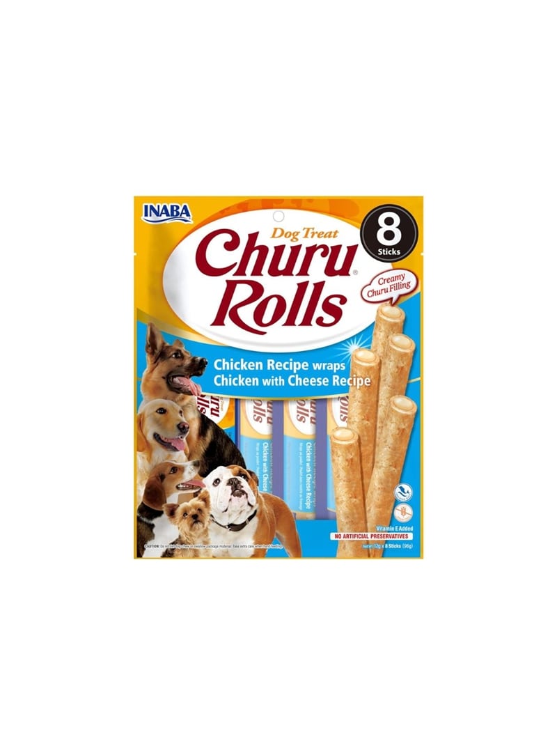 Churu Dog Rolls Receita de Frango com Queijo