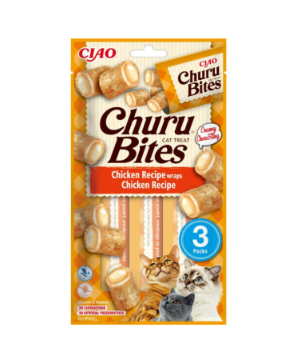 Churu Cat Bites Receita de Frango 3x10g