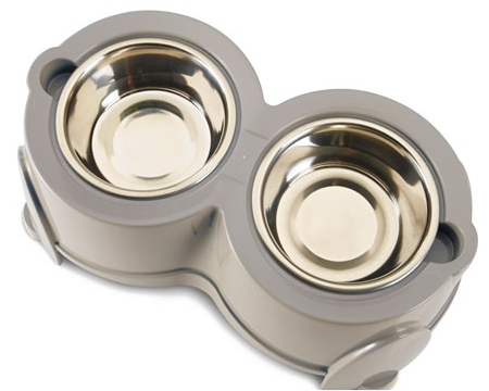 Comedouro Plastico Inox Ergo Feeder 18cm