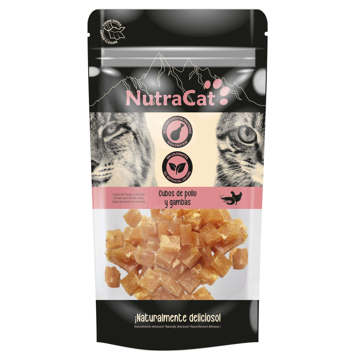 Snack Nutracat Cubos Frango e Gambas 30g