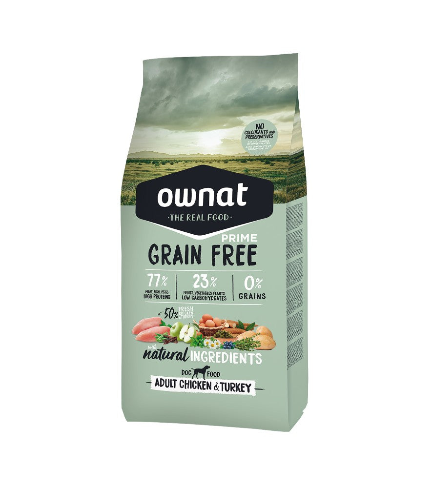Ownat Dog Grain Free Prime Adult Pollo y Turquía
