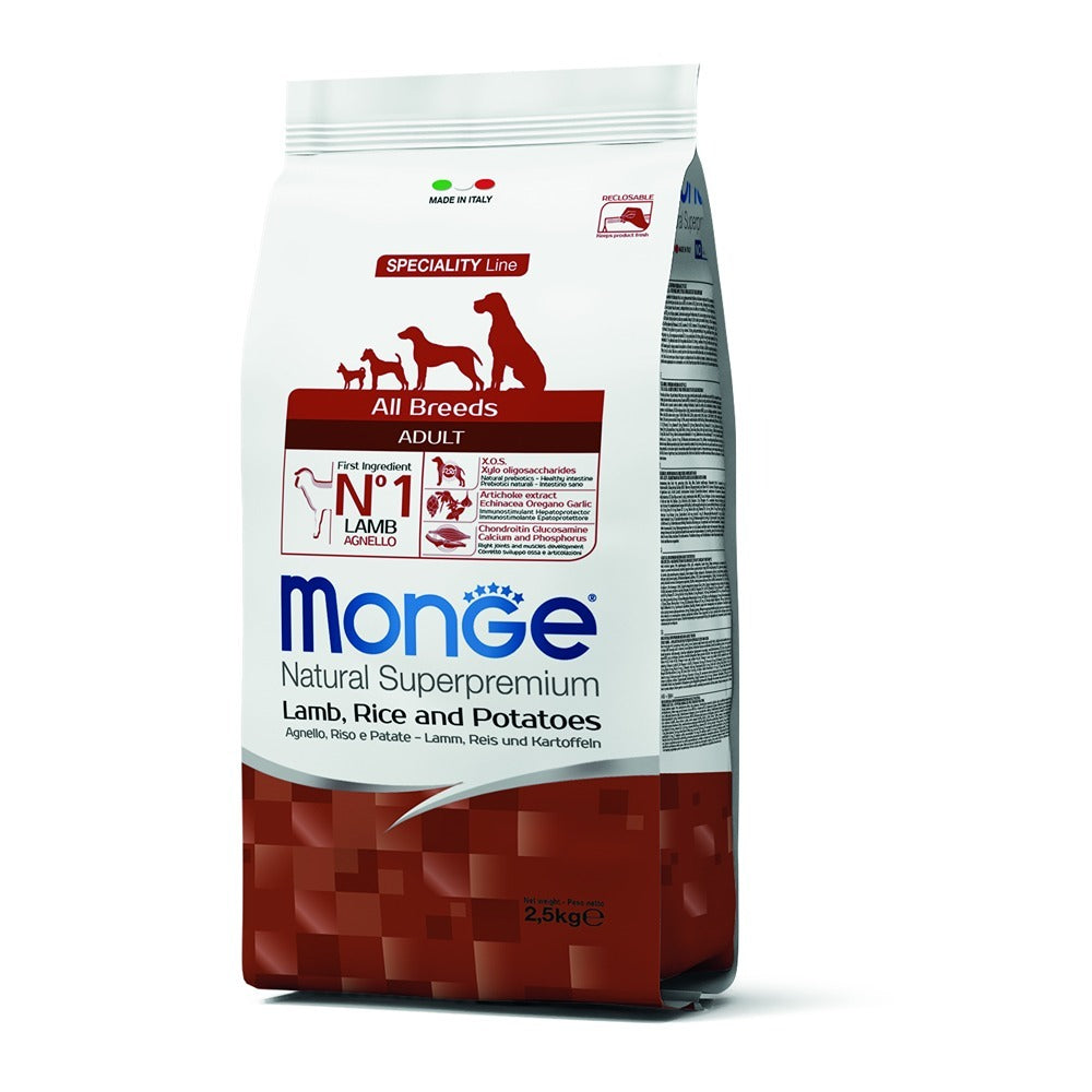 Monge All Breeds Adult - Borrego,arroz & batatas