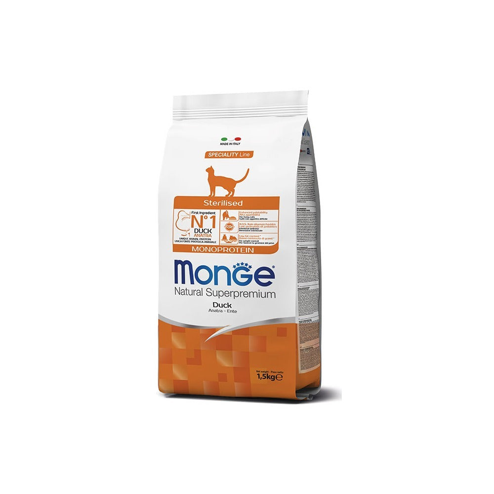 Monge Gato Monoprotein Line Sterlised Pato 1.5 Kg