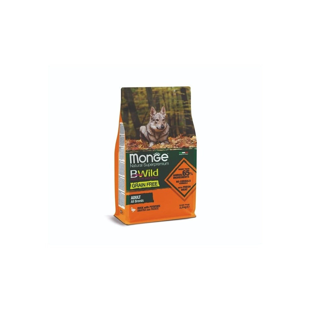 Monge BWild Grain free- Adult Pato & Batatas