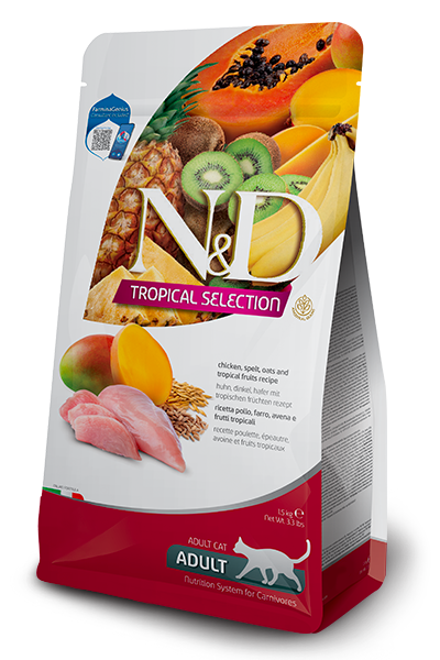 Farmina N&D Tropical Selection Chicken, spelt, oats and tropical fruits feline