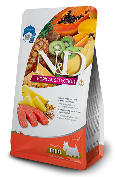 Farmina N&D Tropical Selection Salmon, spelt, oats and tropical fruits Adult Mini