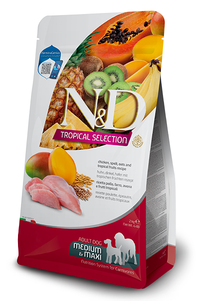 Farmina N&D Tropical Selection Chicken, spelt, oats and tropical fruits Adult Medium & Maxi